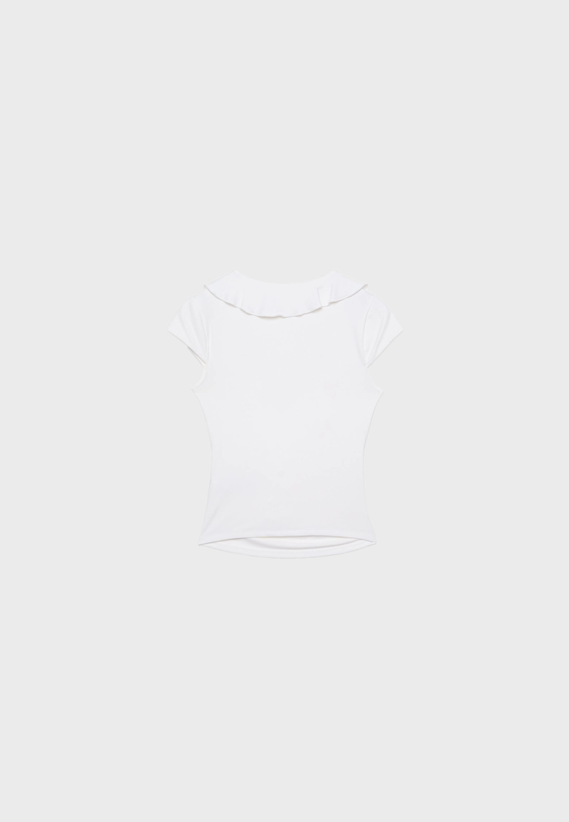 Топ из полиамида с оборками