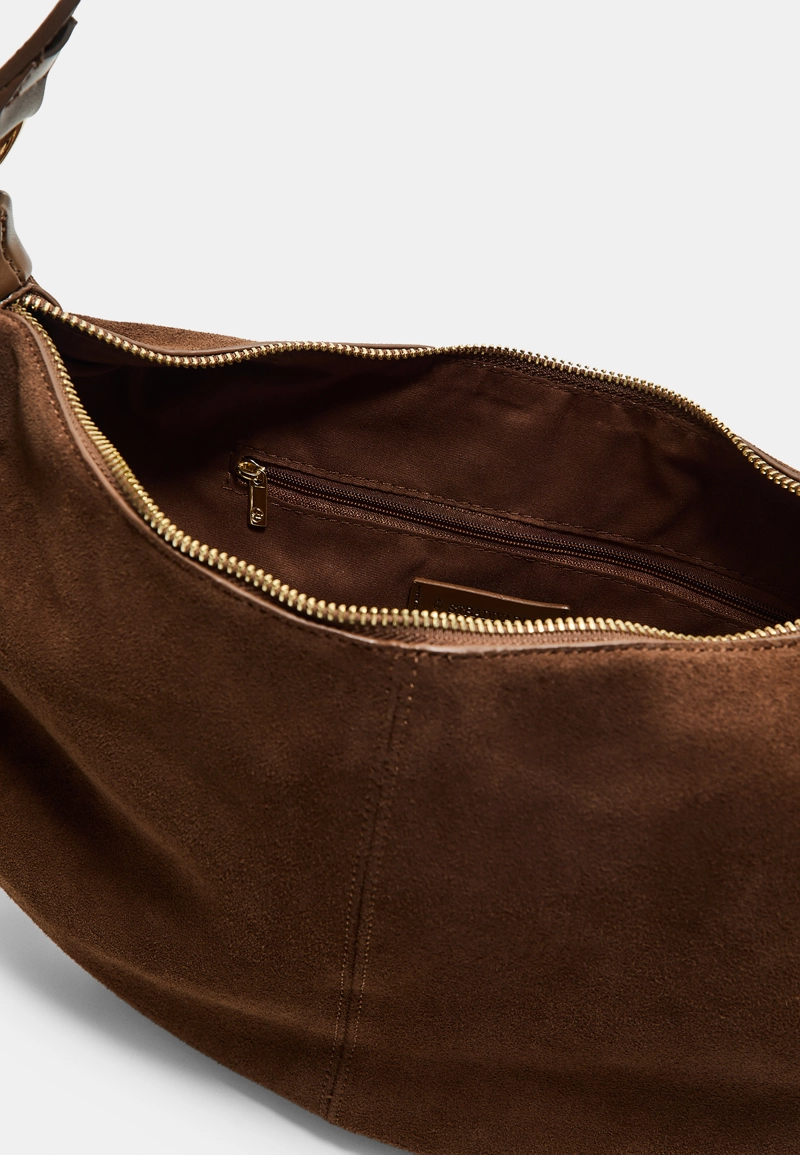 Кожаная сумка-полумесяц