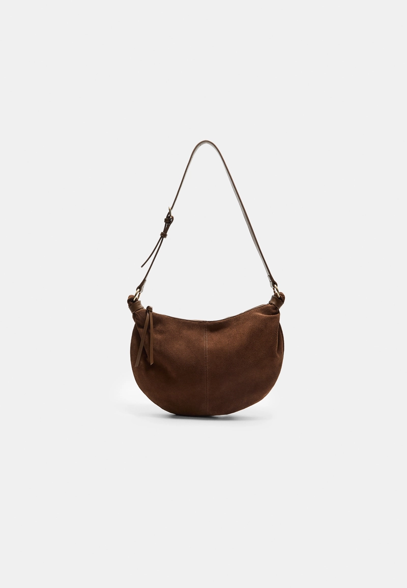 Кожаная сумка-полумесяц