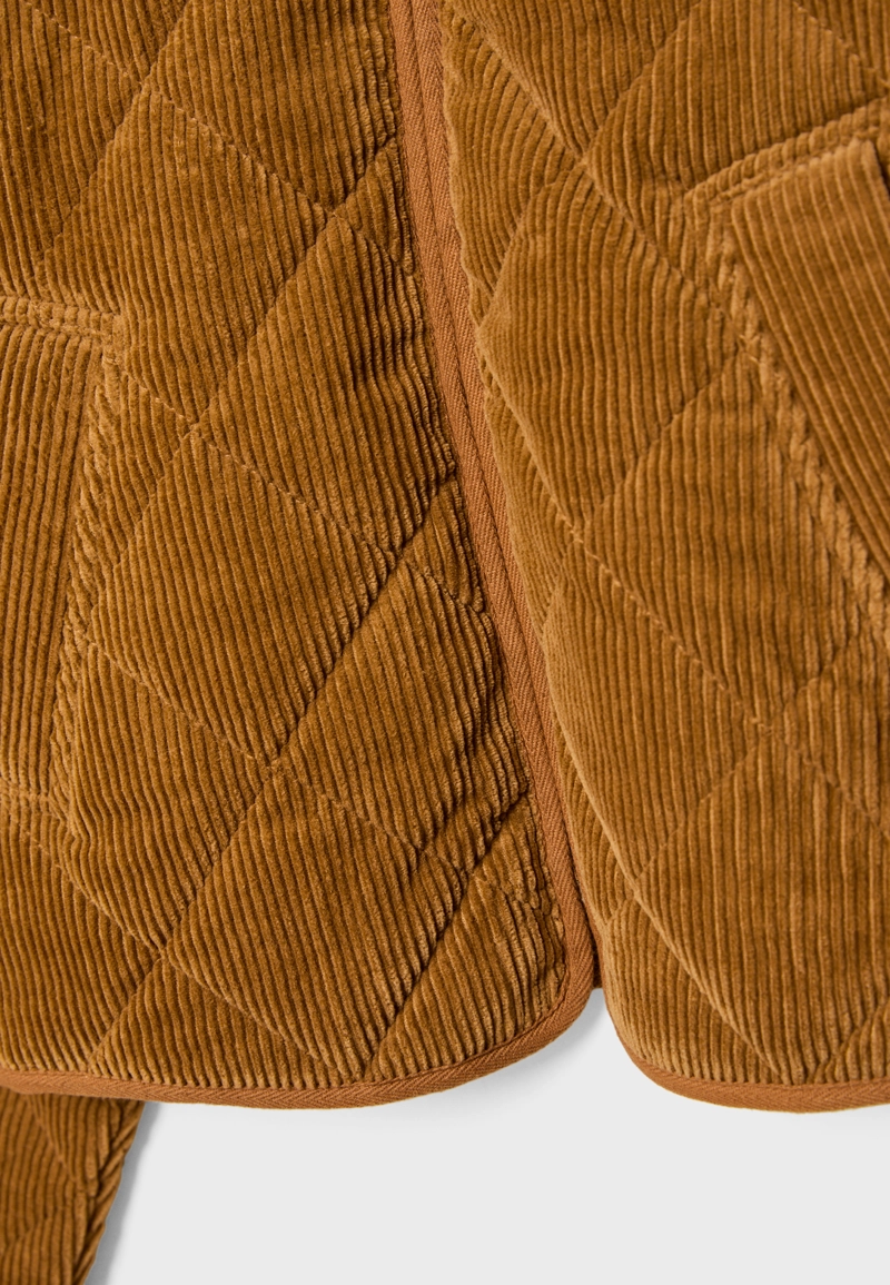 Стеганая вельветовая куртка