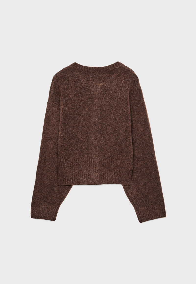 Трикотажный кардиган с широкими рукавами