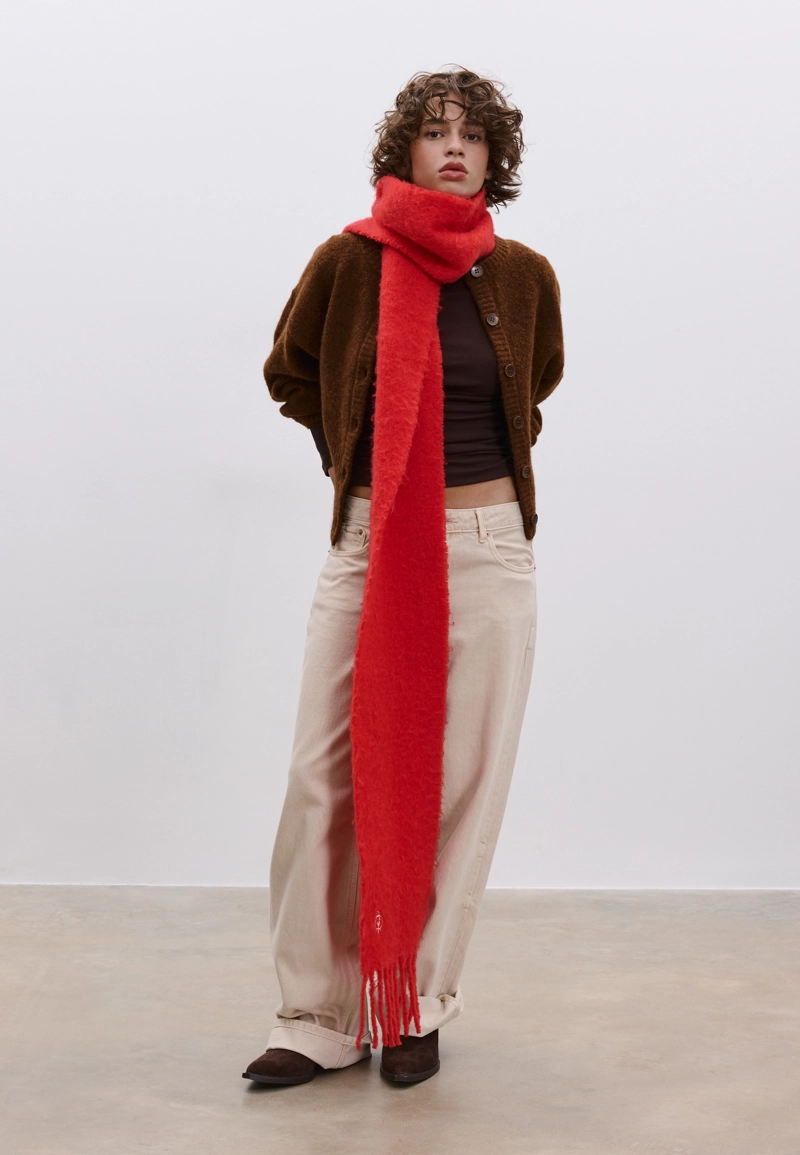 Трикотажный кардиган с широкими рукавами