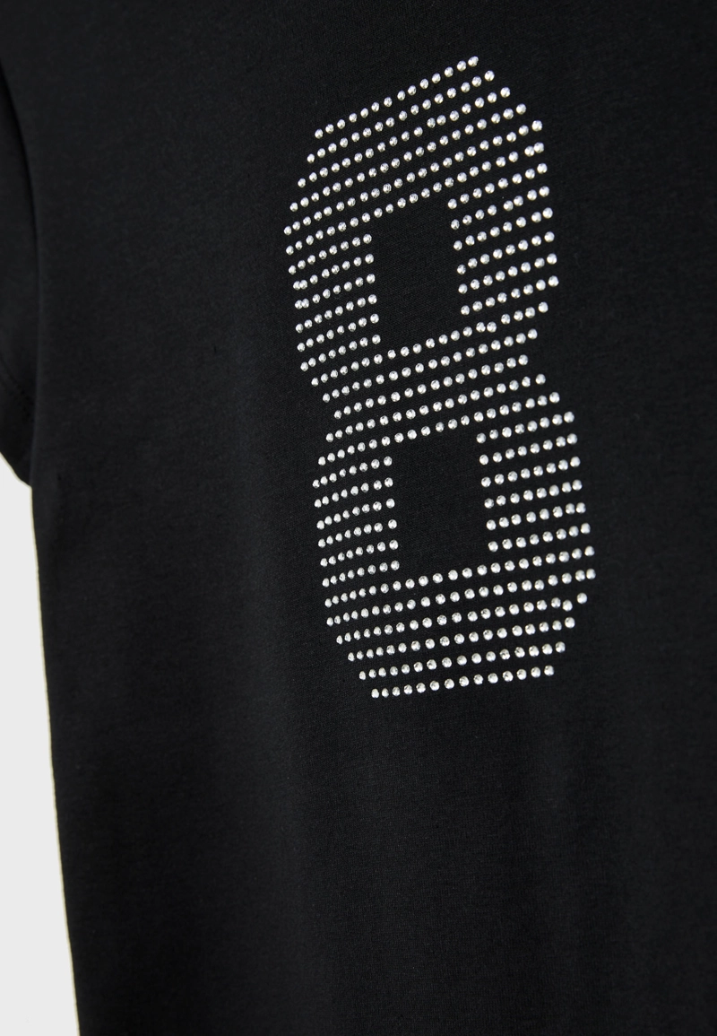 Облегающая футболка с блестящей отделкой