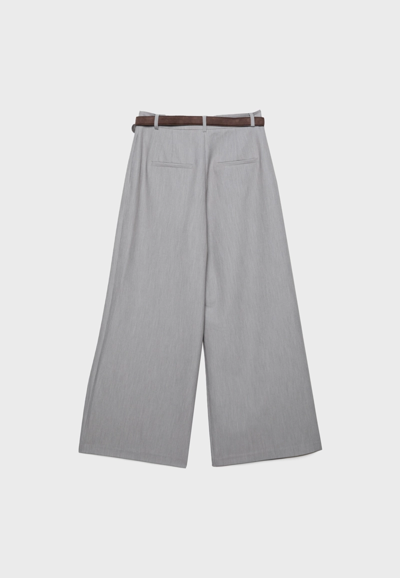 Брюки с макси-защипами и поясом