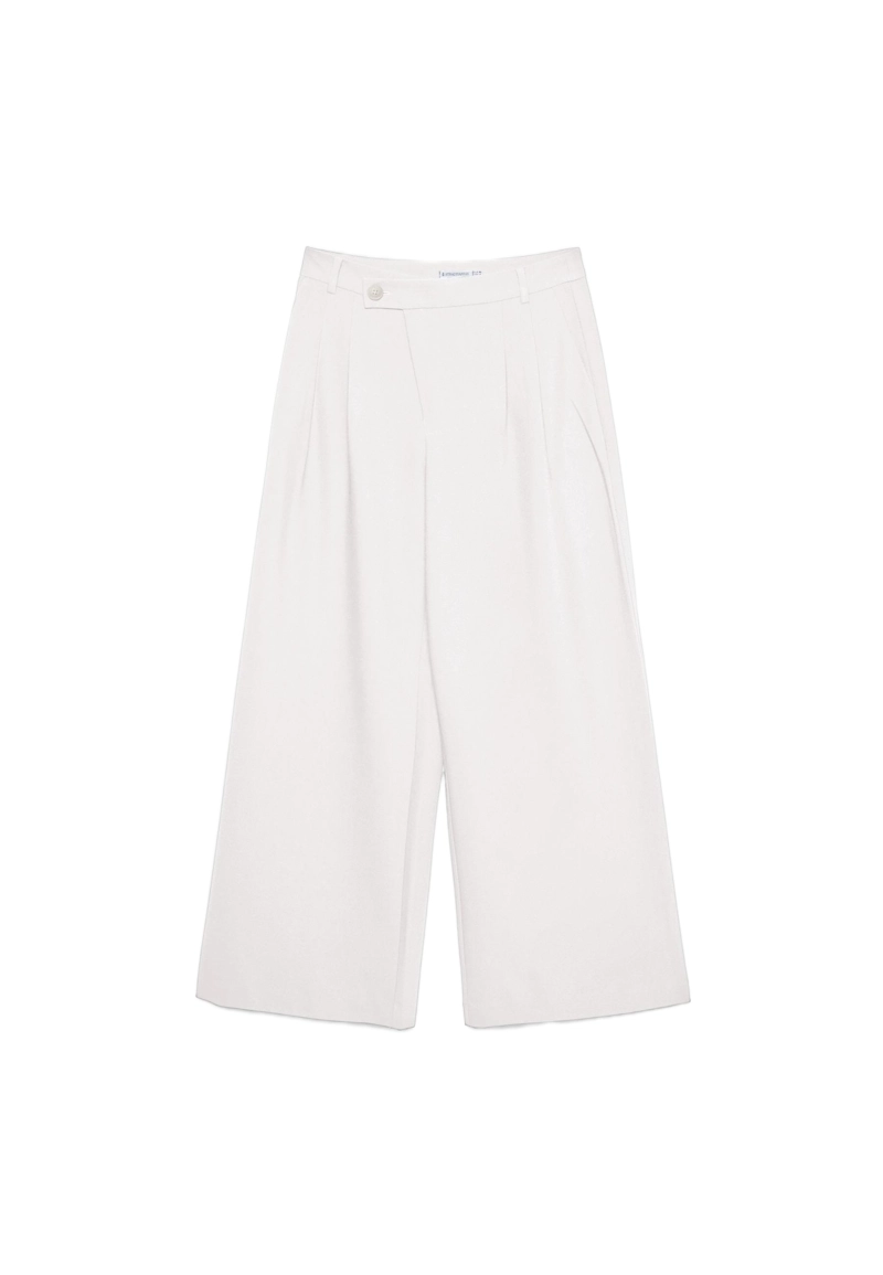 Повседневные брюки в полоску с перекрестной талией