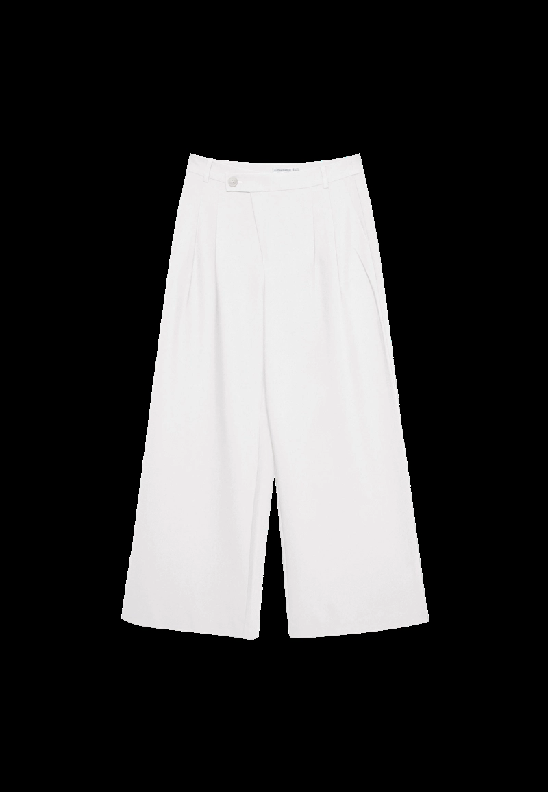 Повседневные брюки в полоску с перекрестной талией