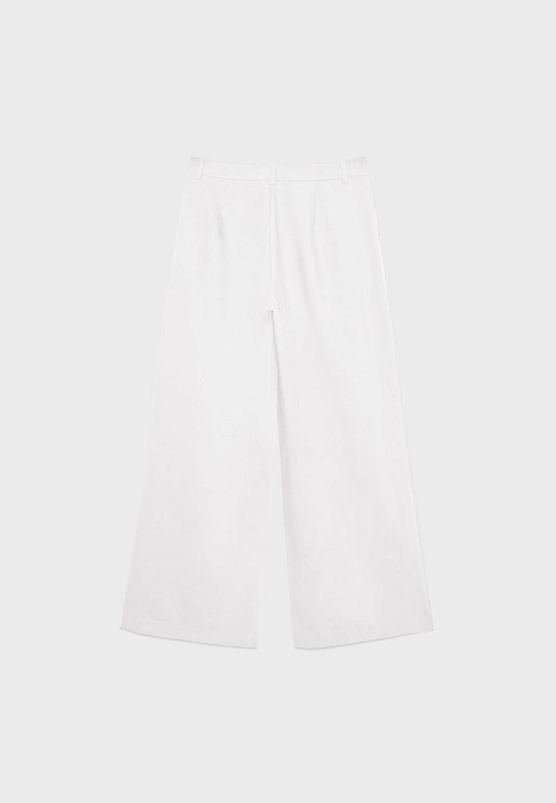 Повседневные брюки в полоску с перекрестной талией