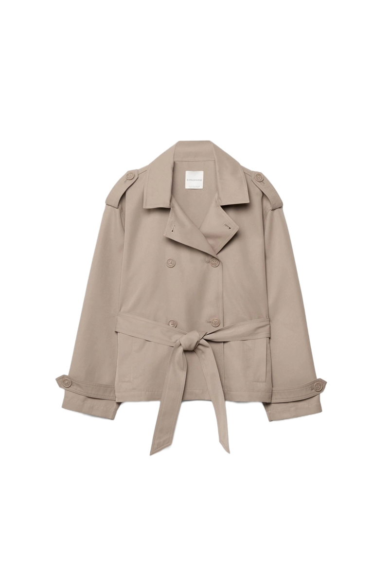 Тренч свободного кроя с поясом
