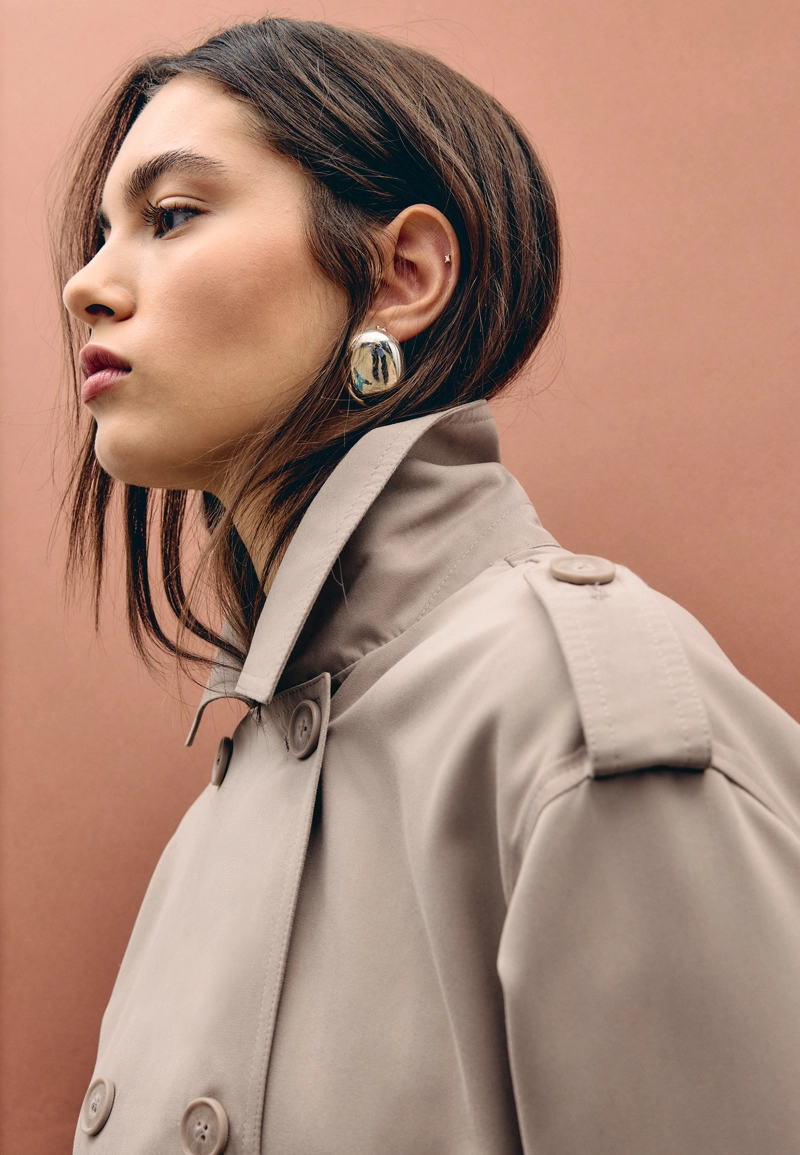 Тренч свободного кроя с поясом