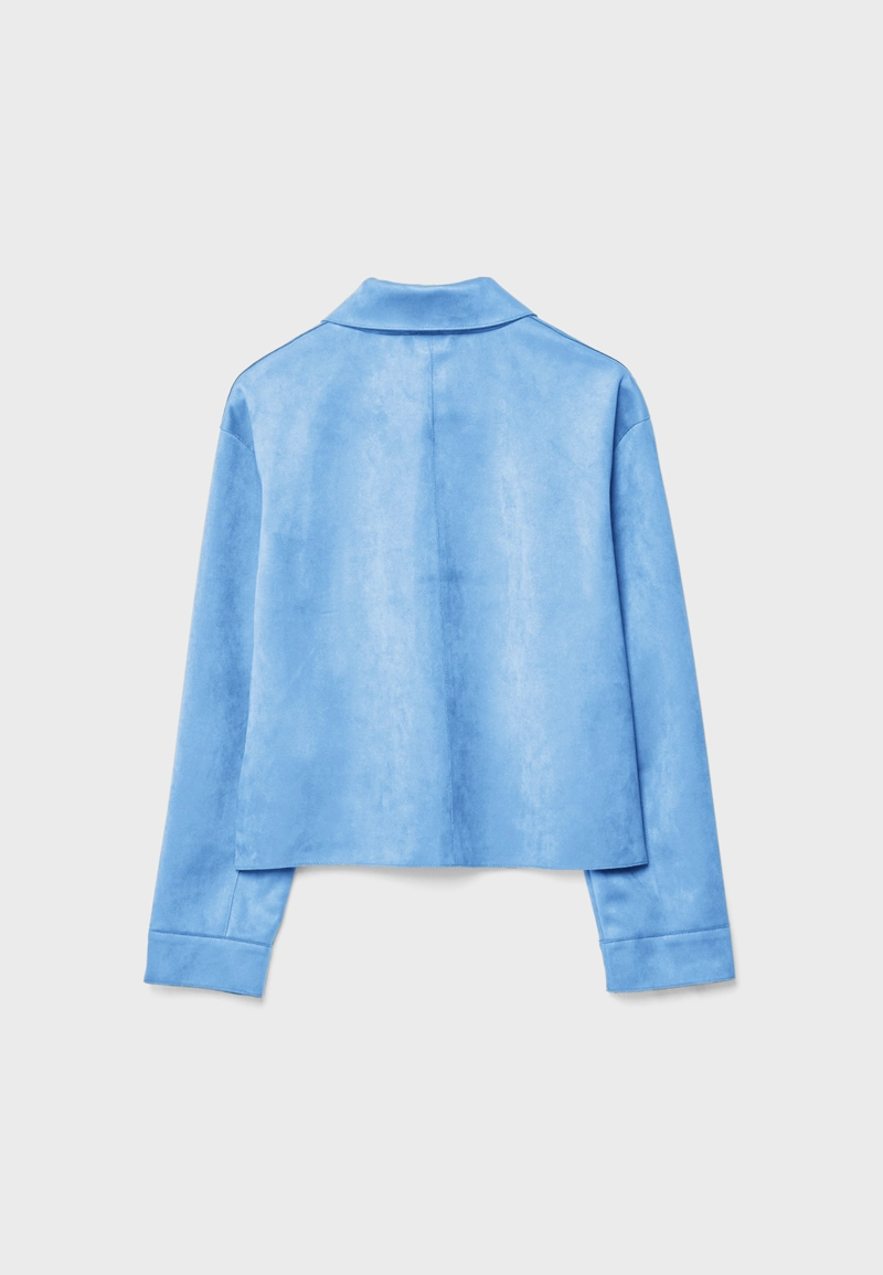 Куртка из искусственной замши с карманами