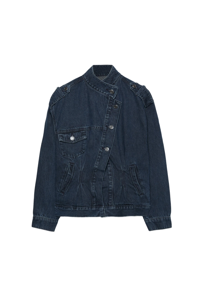 Джинсовая куртка с запахом