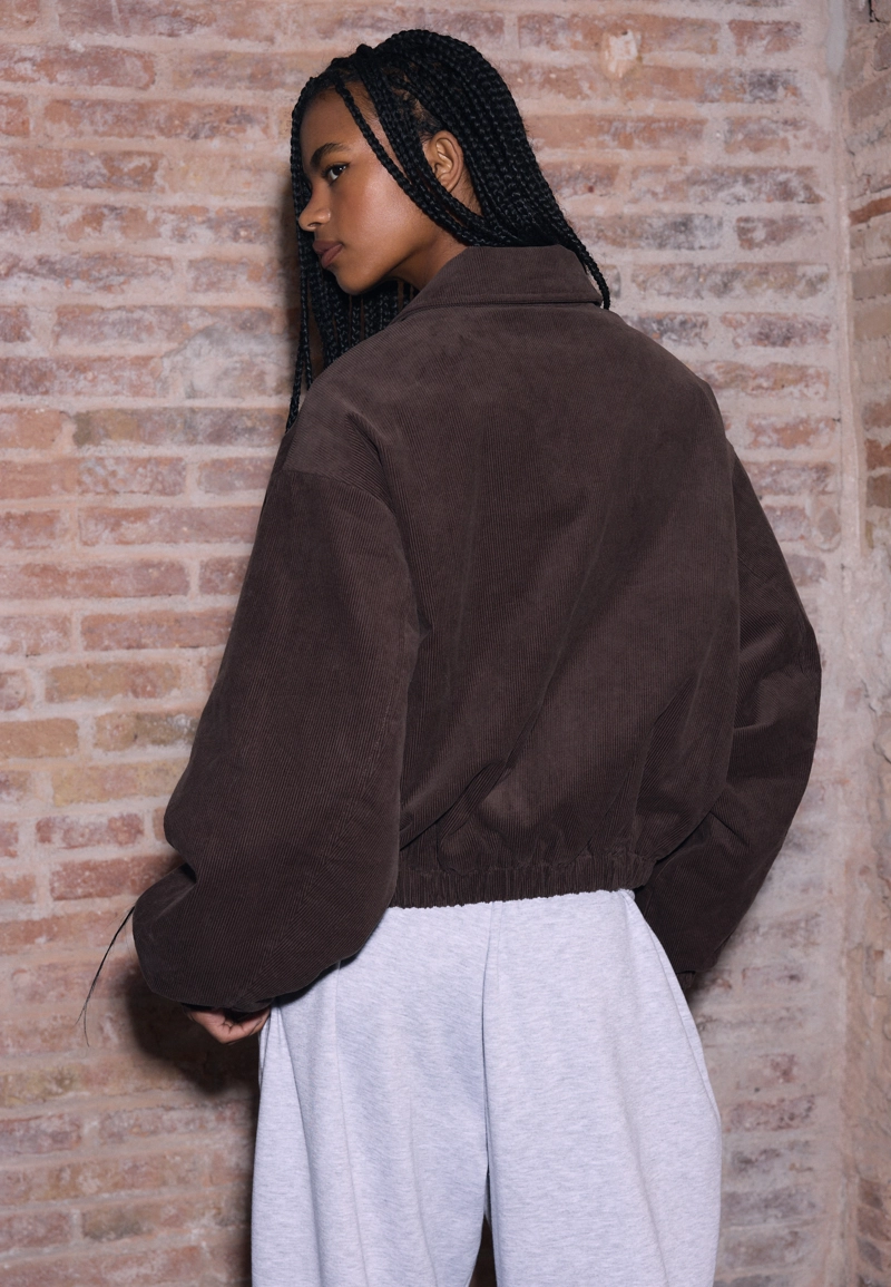 Стеганая вельветовая куртка