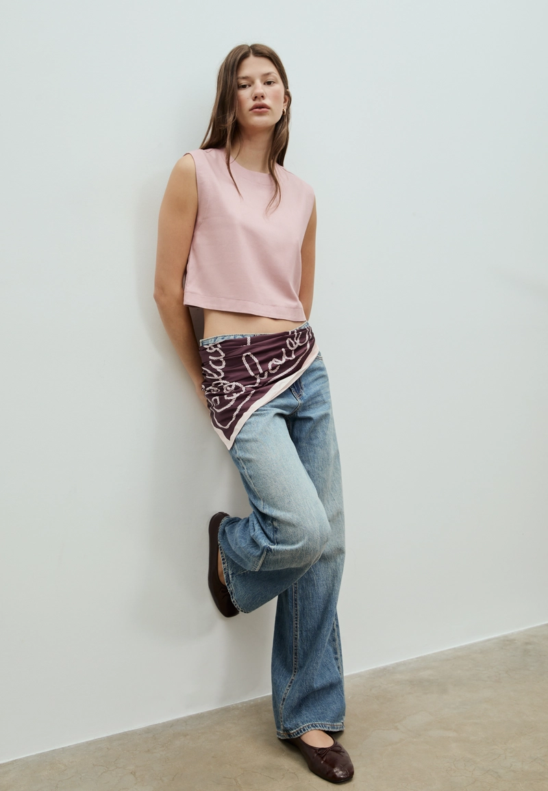 Топ спина-борцовка из льна