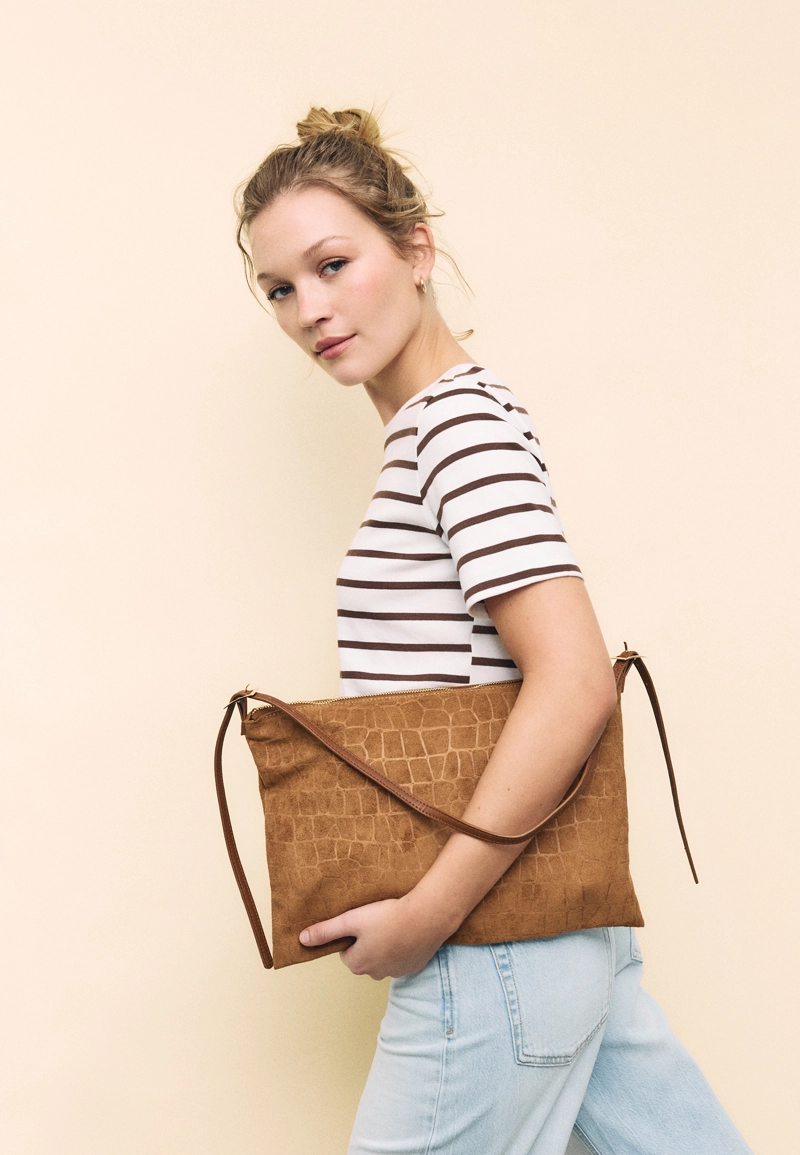 Мягкая мини-сумка на плечо на молнии