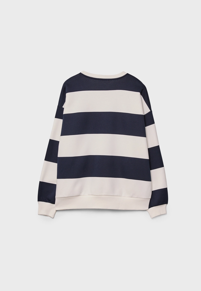 Толстовка с вышивкой в полоску