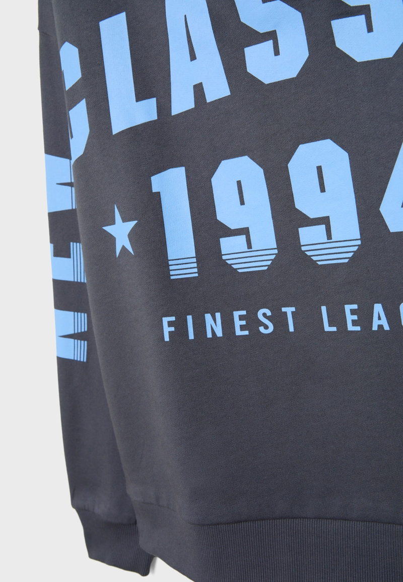 Толстовка с вырезом-лодочкой и принтом