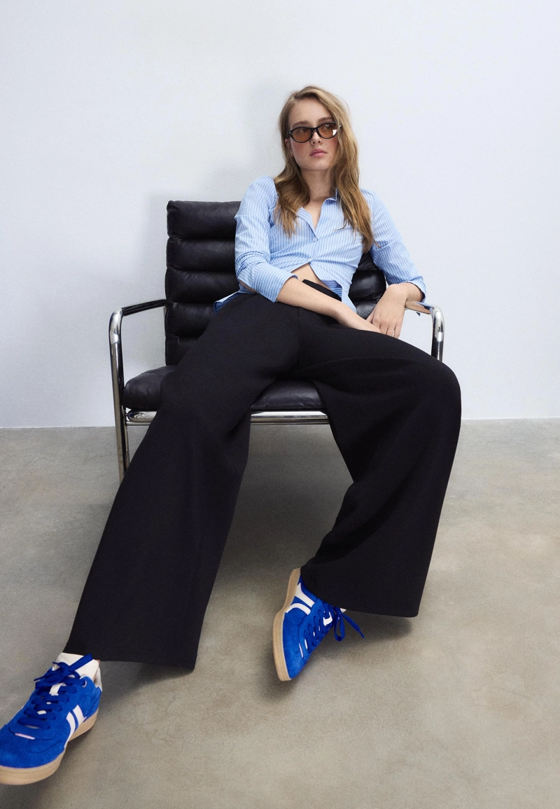 Повседневные кожаные кроссовки