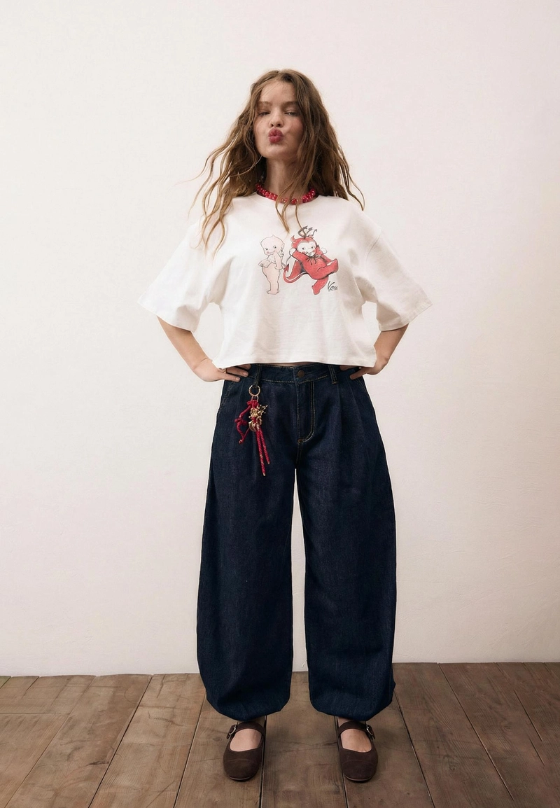 Кожаные балетки с носом