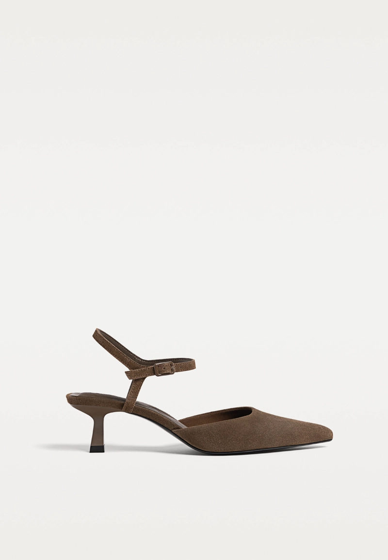 Замшевые туфли kitten heel