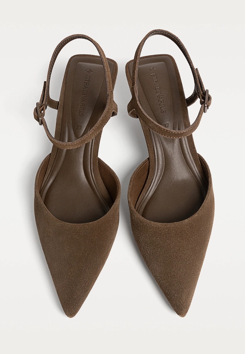 Замшевые туфли kitten heel