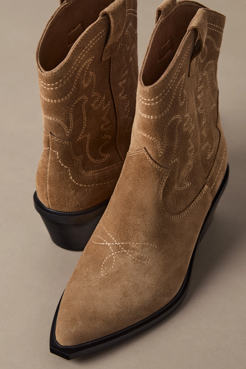 Ковбойские ботинки из кожи