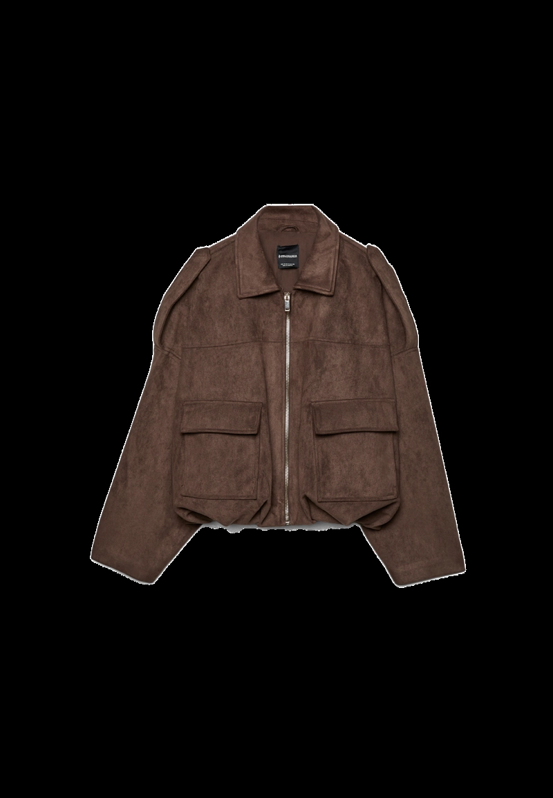 Куртка-баллон из искусственной замши