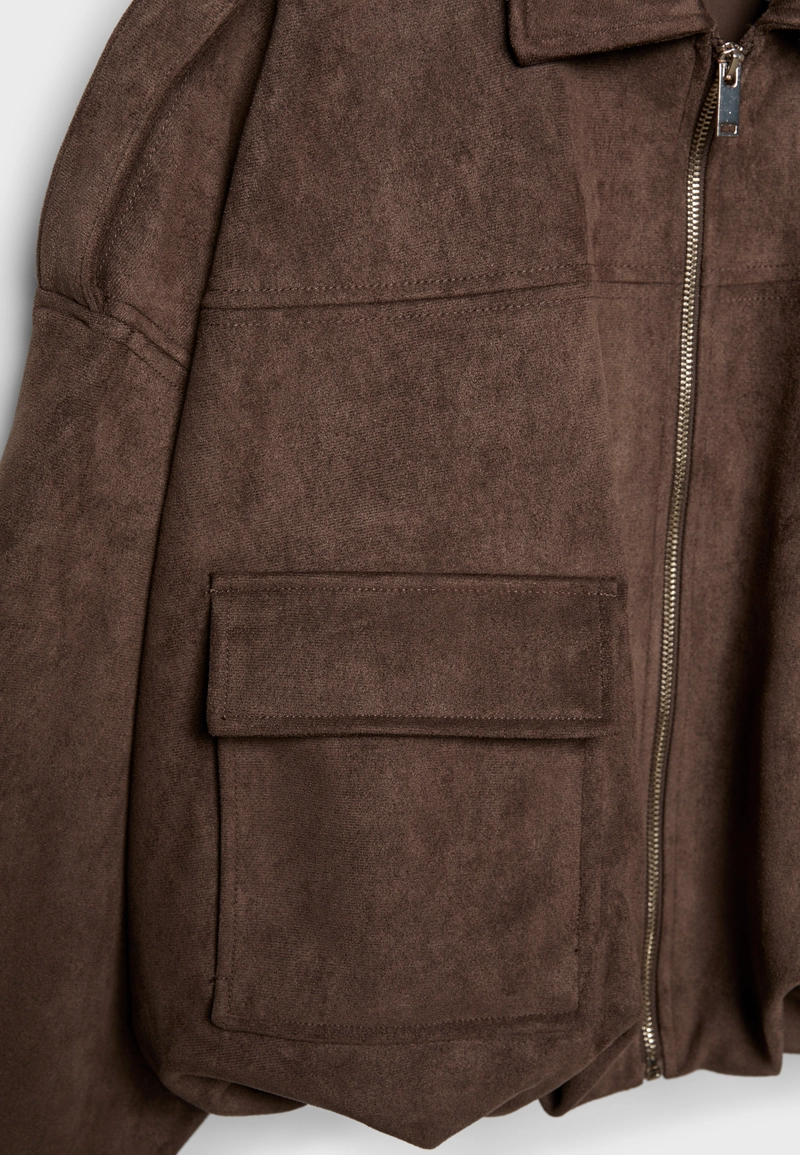 Куртка-баллон из искусственной замши