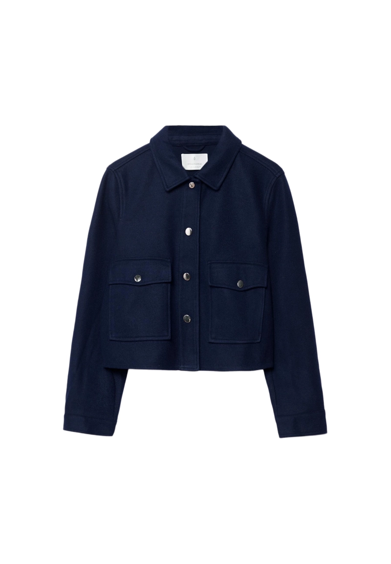 Укороченная куртка из мягкой ткани