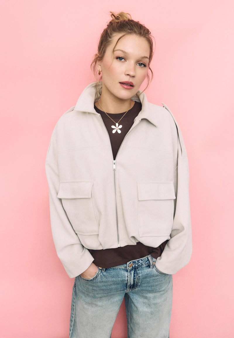 Куртка-баллон из искусственной замши