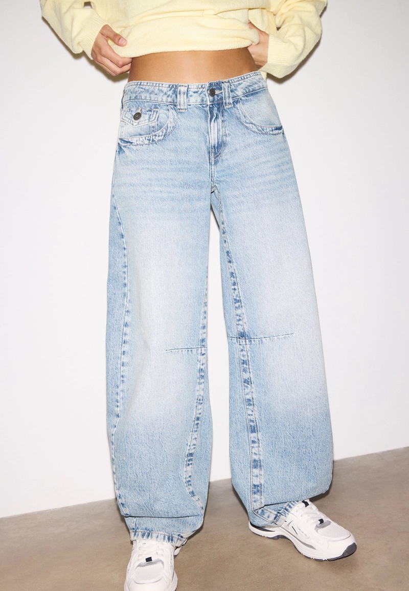 Джинсы barrel с низкой посадкой