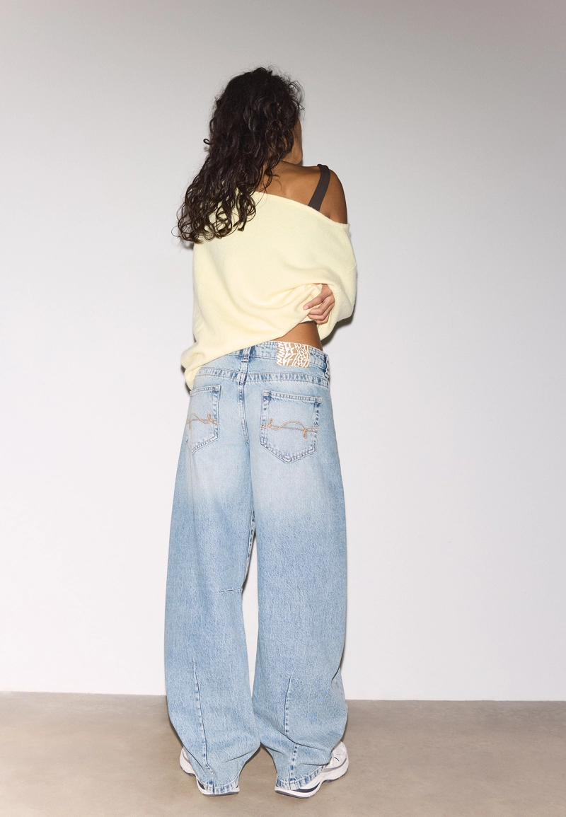 Джинсы barrel с низкой посадкой