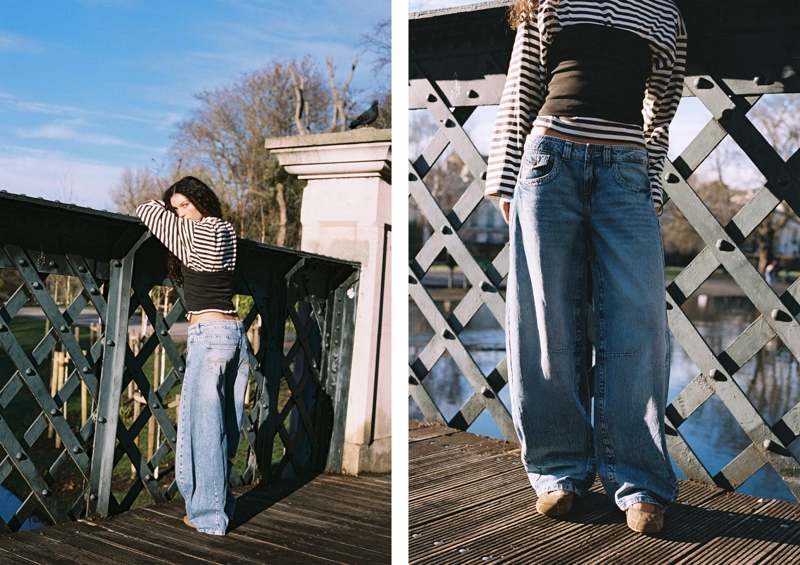 Джинсы barrel с низкой посадкой