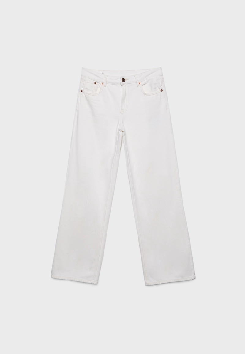 Джинсы D91 из твила с низкой посадкой и широкими штанинами