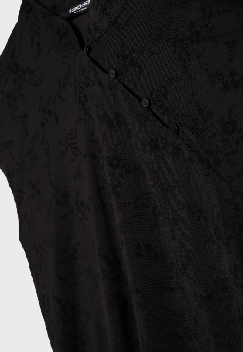 Флокированная футболка в стиле ципао