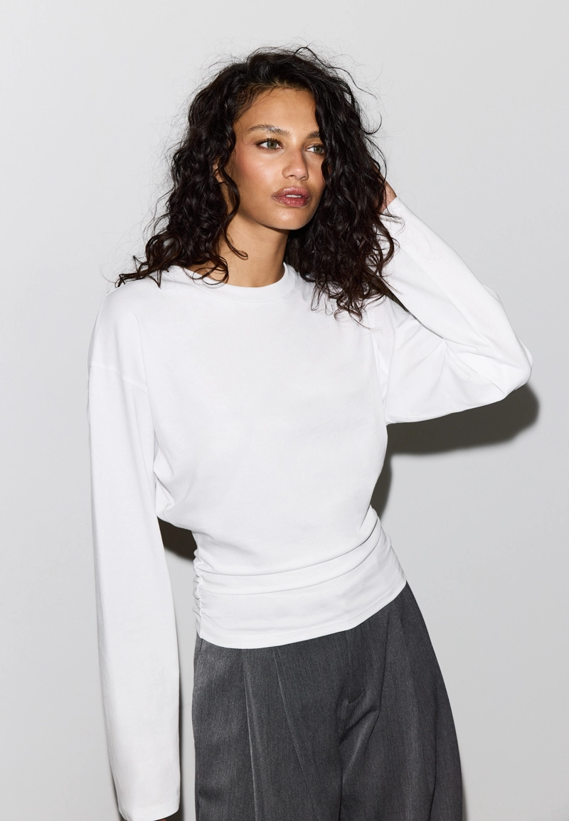 Лонгслив с драпировкой