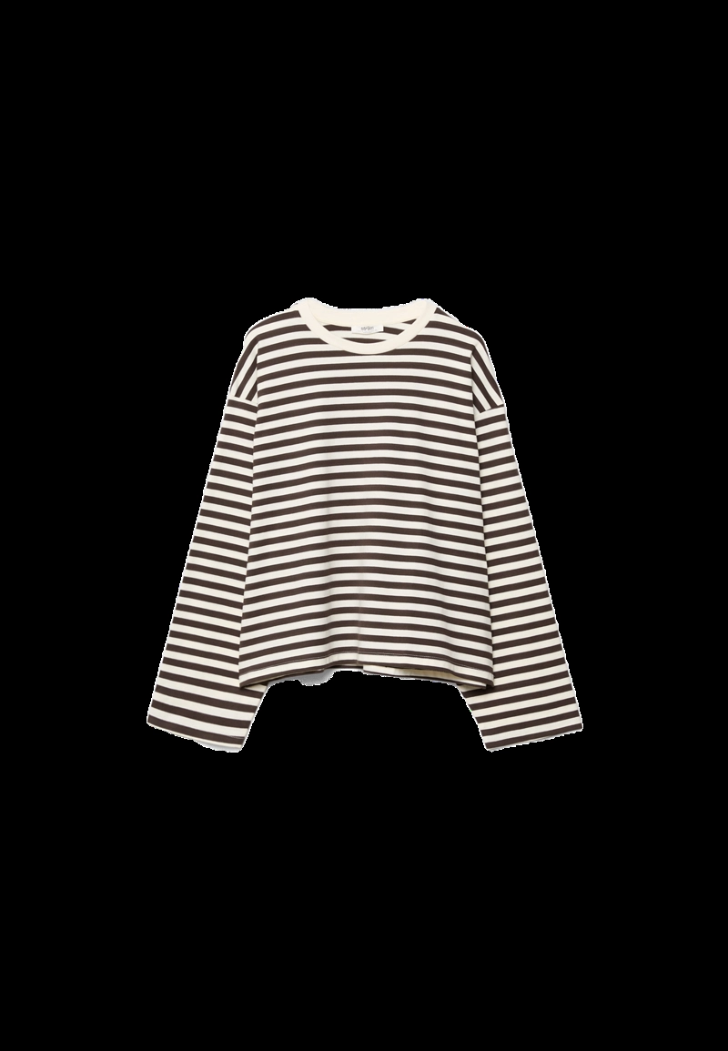 Полосатая футболка с длинными рукавами