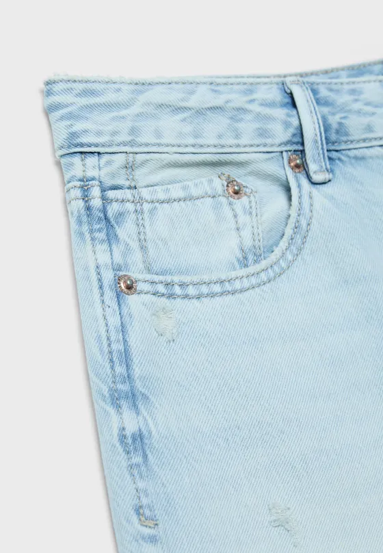 Джинсы D91 с низкой посадкой и широкими штанинами