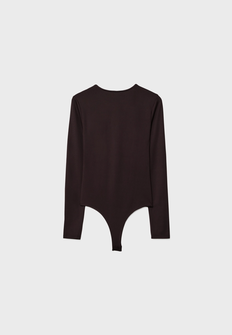 Боди с длинными рукавами из полиамида