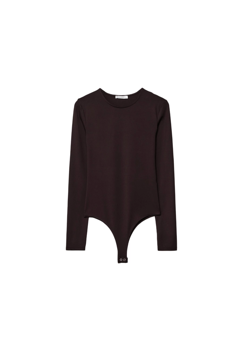 Боди с длинными рукавами из полиамида