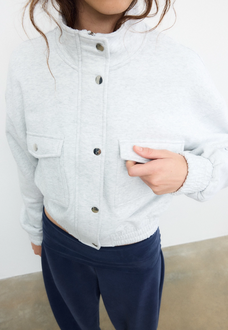 Флисовая куртка с высоким воротником