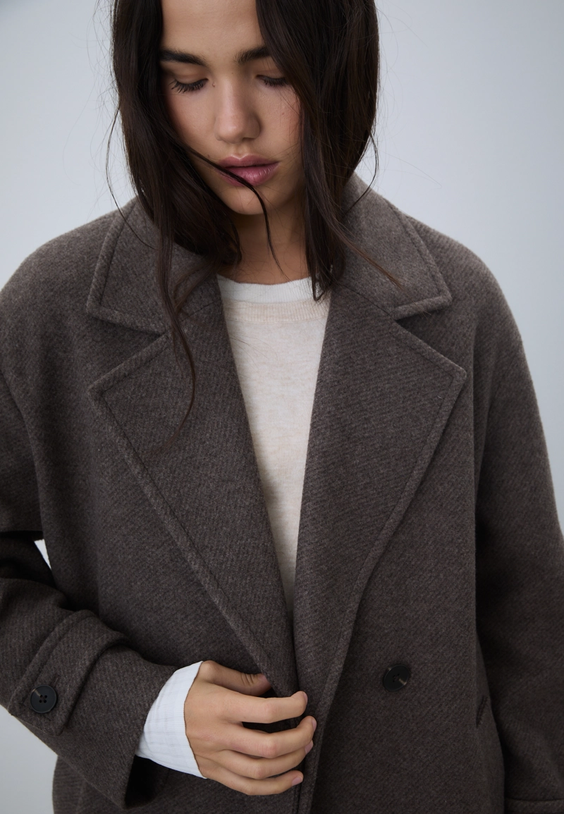 Длинное пальто оверсайз