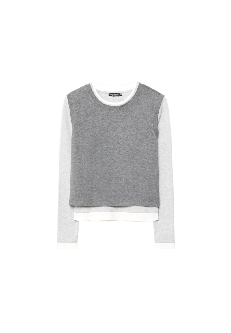 Лонгслив с эффектом многослойности