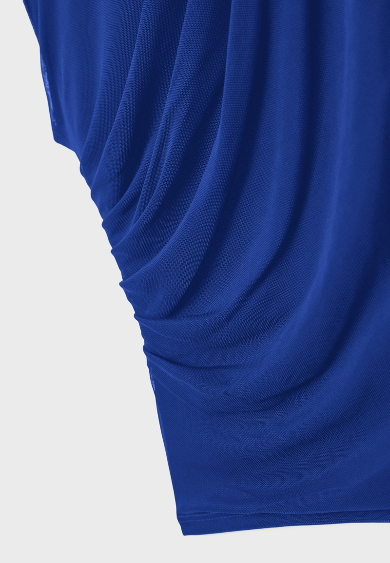 Футболка из присборенной полупрозрачной ткани