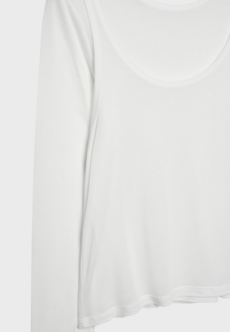 Футболка из экоцелла с эффектом двойного изделия