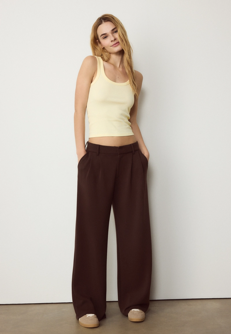 Майка-спина-борцовка в рубчик