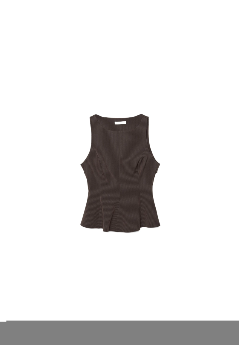 Топ без рукавов с баской