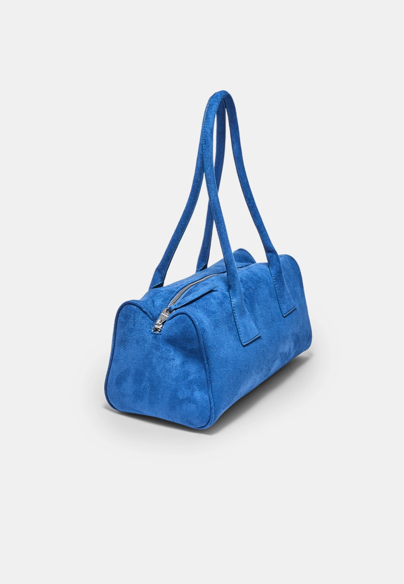 Сумка-боулинг из искусственной замши