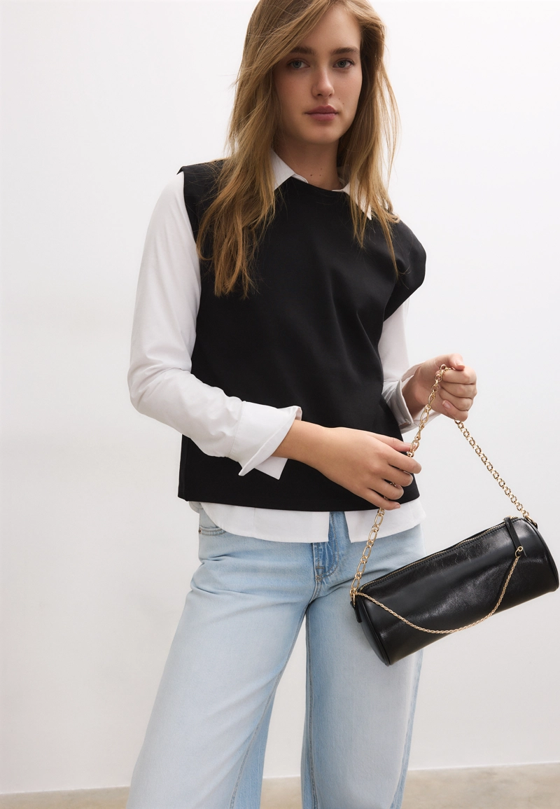 Сумка на плечо с ремешком-цепочкой