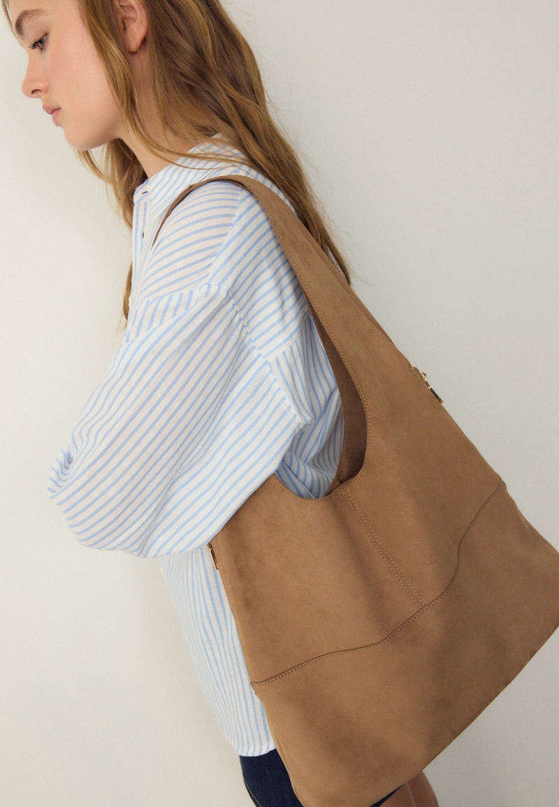 Мягкая сумка на плечо на молнии