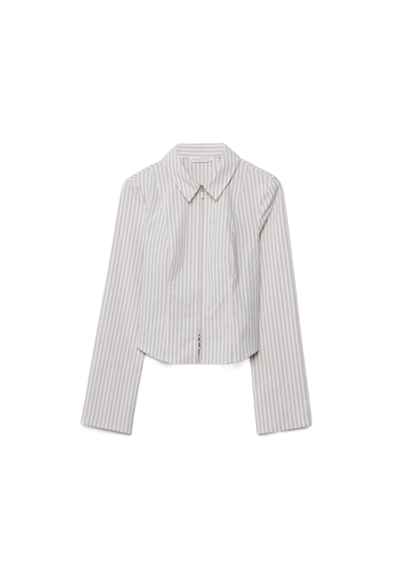 ПРИТАЛЕННАЯ РУБАШКА ИЗ БЕНГАЛИНА НА ДВОЙНОЙ МОЛНИИ